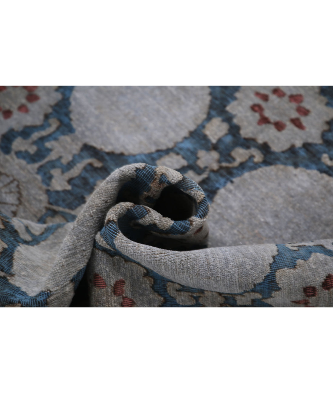 Hand Knotted Onyx Wool Rug - 5'9'' x 8'3'' 5'9'' x 8'3'' (173 X 248) / Blue / Grey
