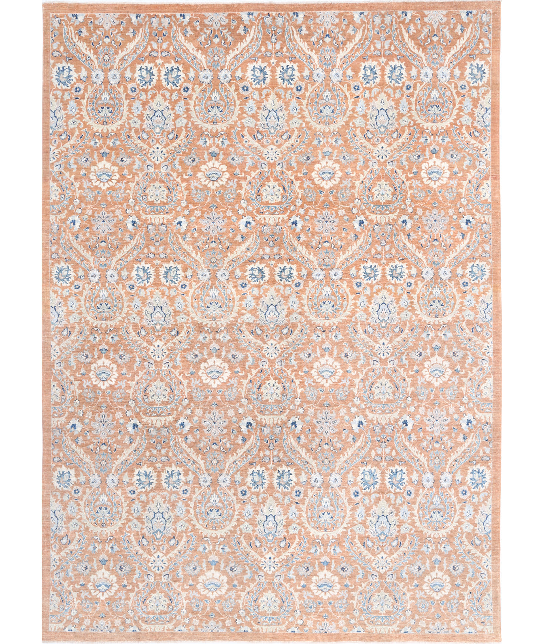 Hand Knotted Art &amp; Craft Wool Rug - 9&#39;10&#39;&#39; x 13&#39;6&#39;&#39; 9&#39;10&#39;&#39; x 13&#39;6&#39;&#39; (295 X 405) / Brown / Blue