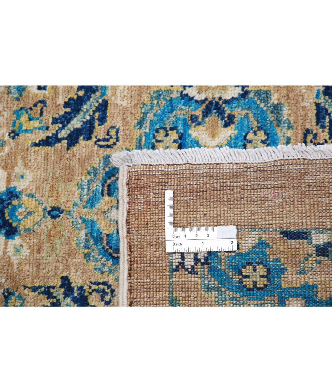 Hand Knotted Art & Craft Wool Rug - 8'10'' x 11'7'' 8'10'' x 11'7'' (265 X 348) / Taupe / Blue