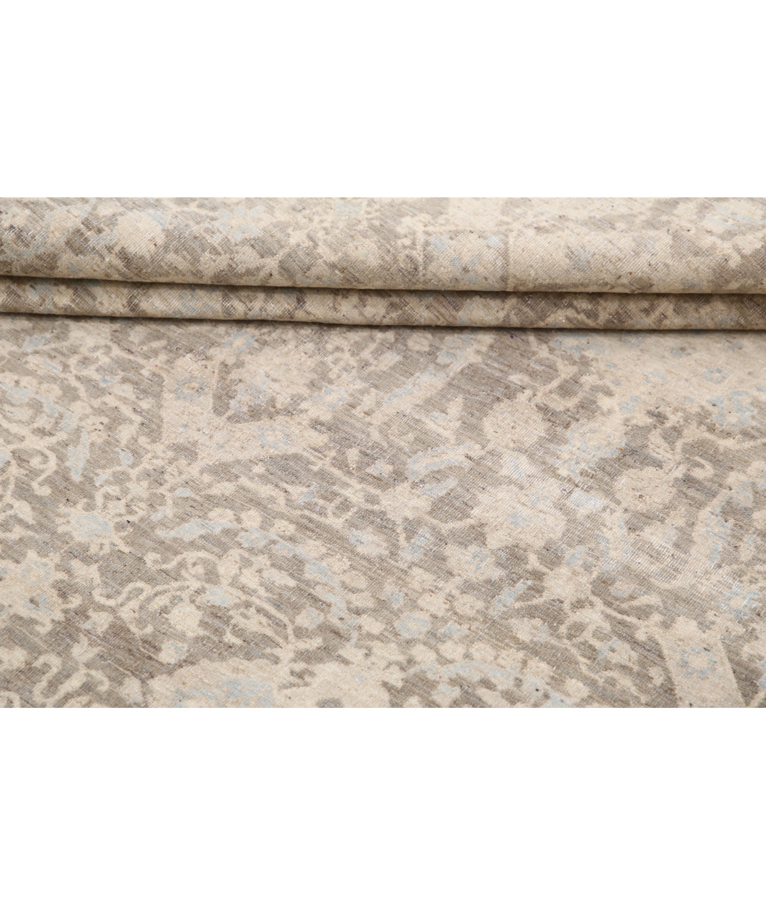 Hand Knotted Artemix Wool Rug - 7'8'' x 9'4'' 7'8'' x 9'4'' (230 X 280) / Grey / Ivory