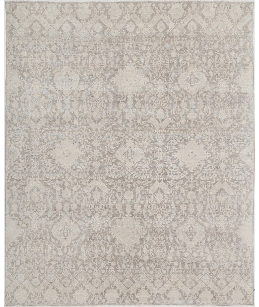 Hand Knotted Artemix Wool Rug - 7&#39;8&#39;&#39; x 9&#39;4&#39;&#39; 7&#39;8&#39;&#39; x 9&#39;4&#39;&#39; (230 X 280) / Grey / Ivory