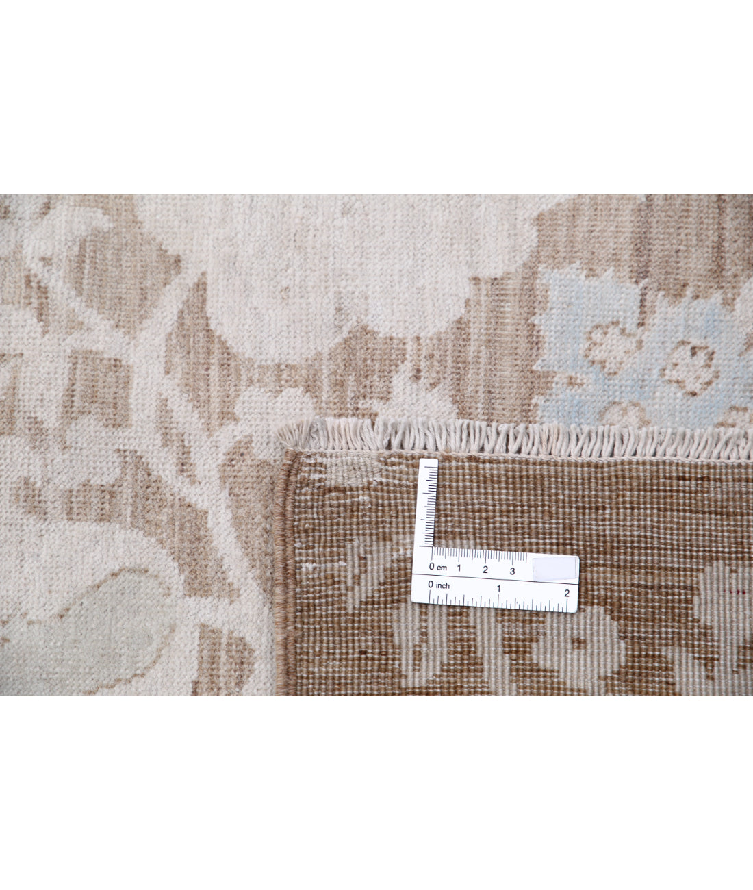 Hand Knotted Artemix Wool Rug - 7'8'' x 10'1'' 7'8'' x 10'1'' (230 X 303) / Brown / Ivory