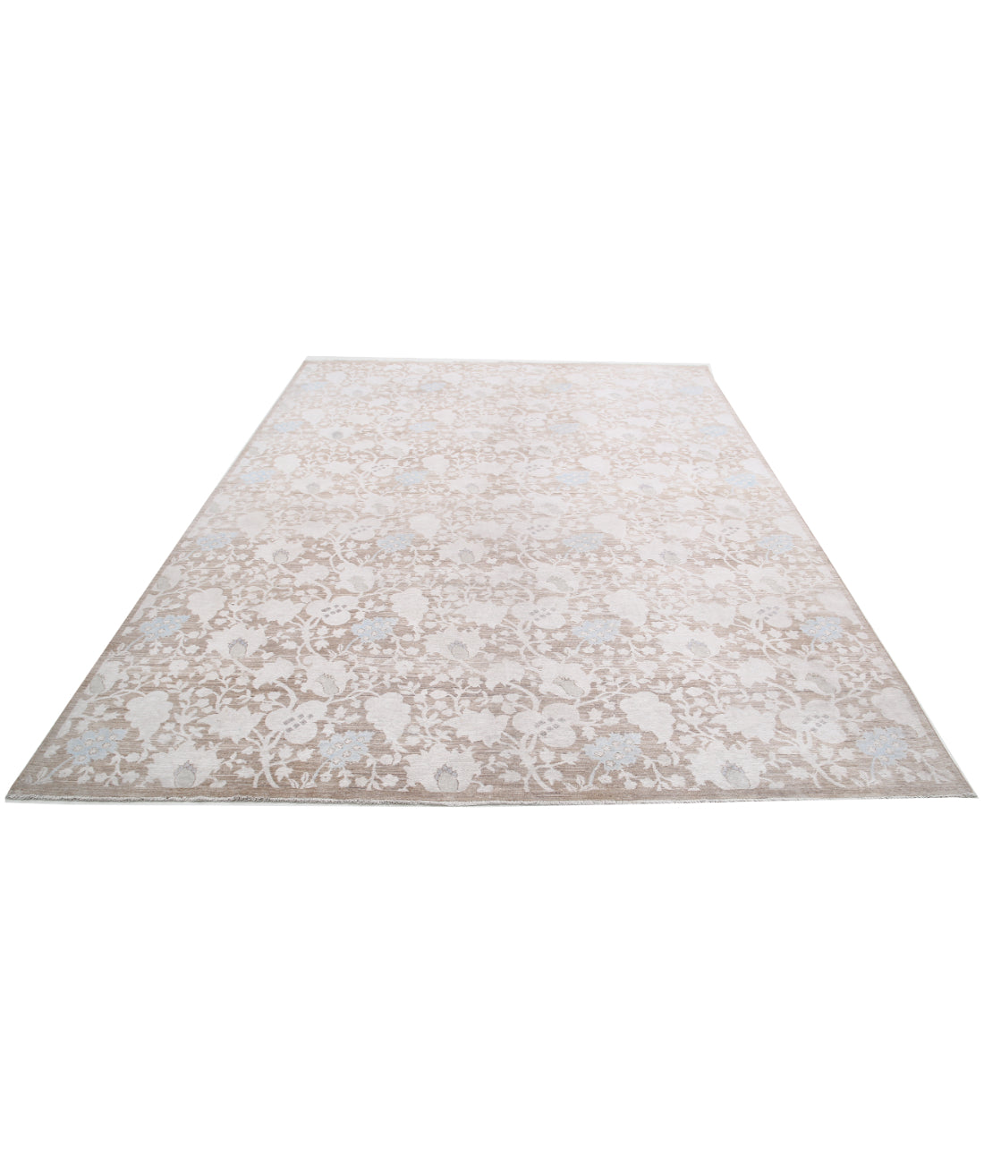 Hand Knotted Artemix Wool Rug - 7'8'' x 10'1'' 7'8'' x 10'1'' (230 X 303) / Brown / Ivory