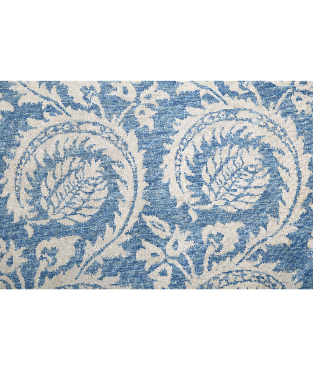 Hand Knotted Artemix Wool Rug - 8'9'' x 11'5'' 8'9'' x 11'5'' (263 X 343) / Blue / Ivory