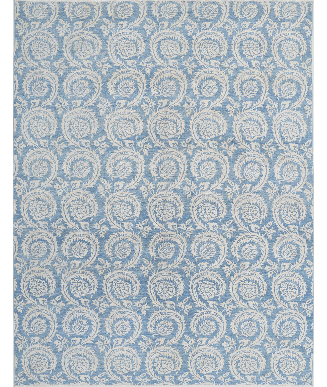 Hand Knotted Artemix Wool Rug - 8&#39;9&#39;&#39; x 11&#39;5&#39;&#39; 8&#39;9&#39;&#39; x 11&#39;5&#39;&#39; (263 X 343) / Blue / Ivory