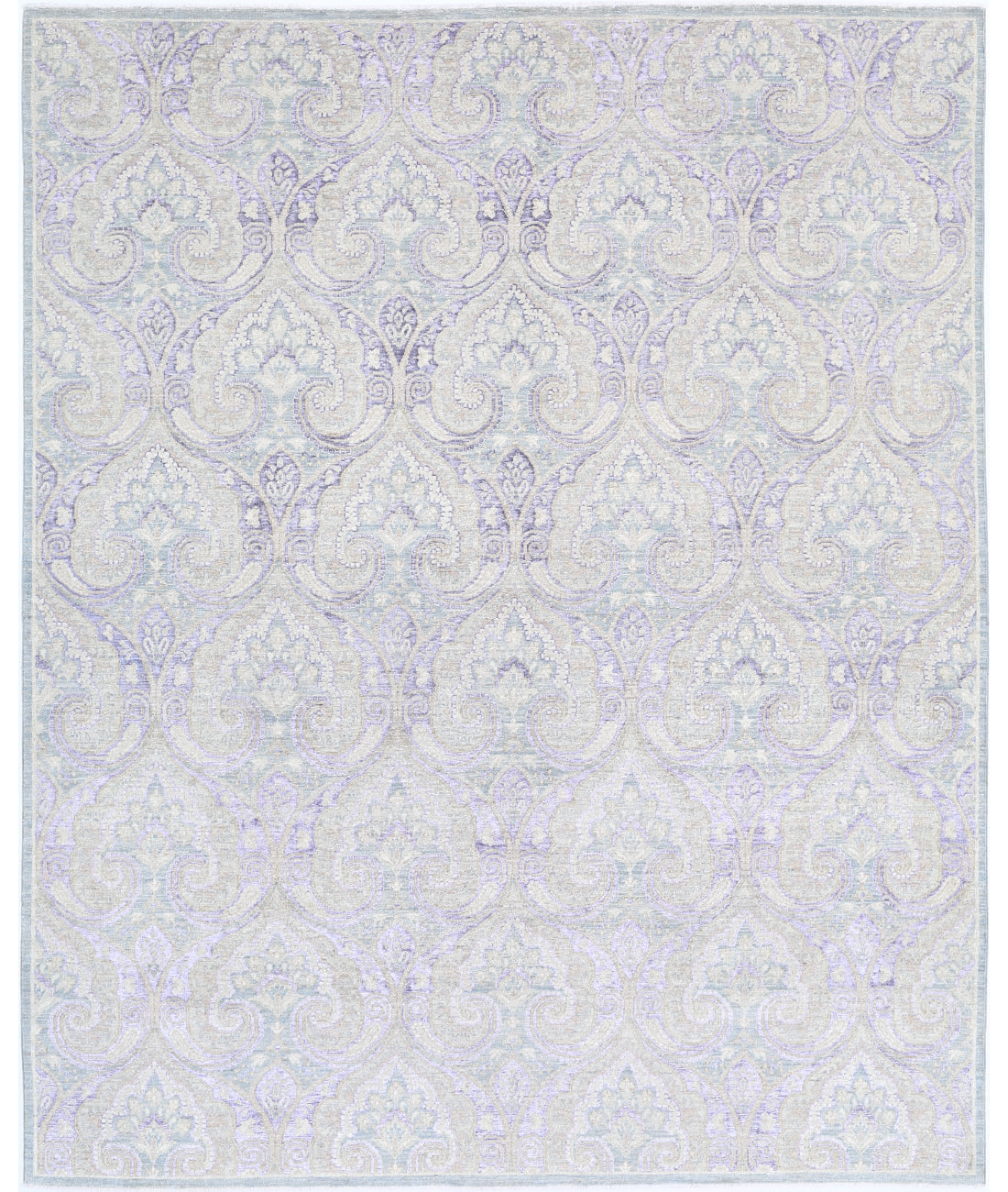 Hand Knotted Artemix Wool Rug - 7&#39;10&#39;&#39; x 9&#39;10&#39;&#39; 7&#39;10&#39;&#39; x 9&#39;10&#39;&#39; (235 X 295) / Grey / Purple