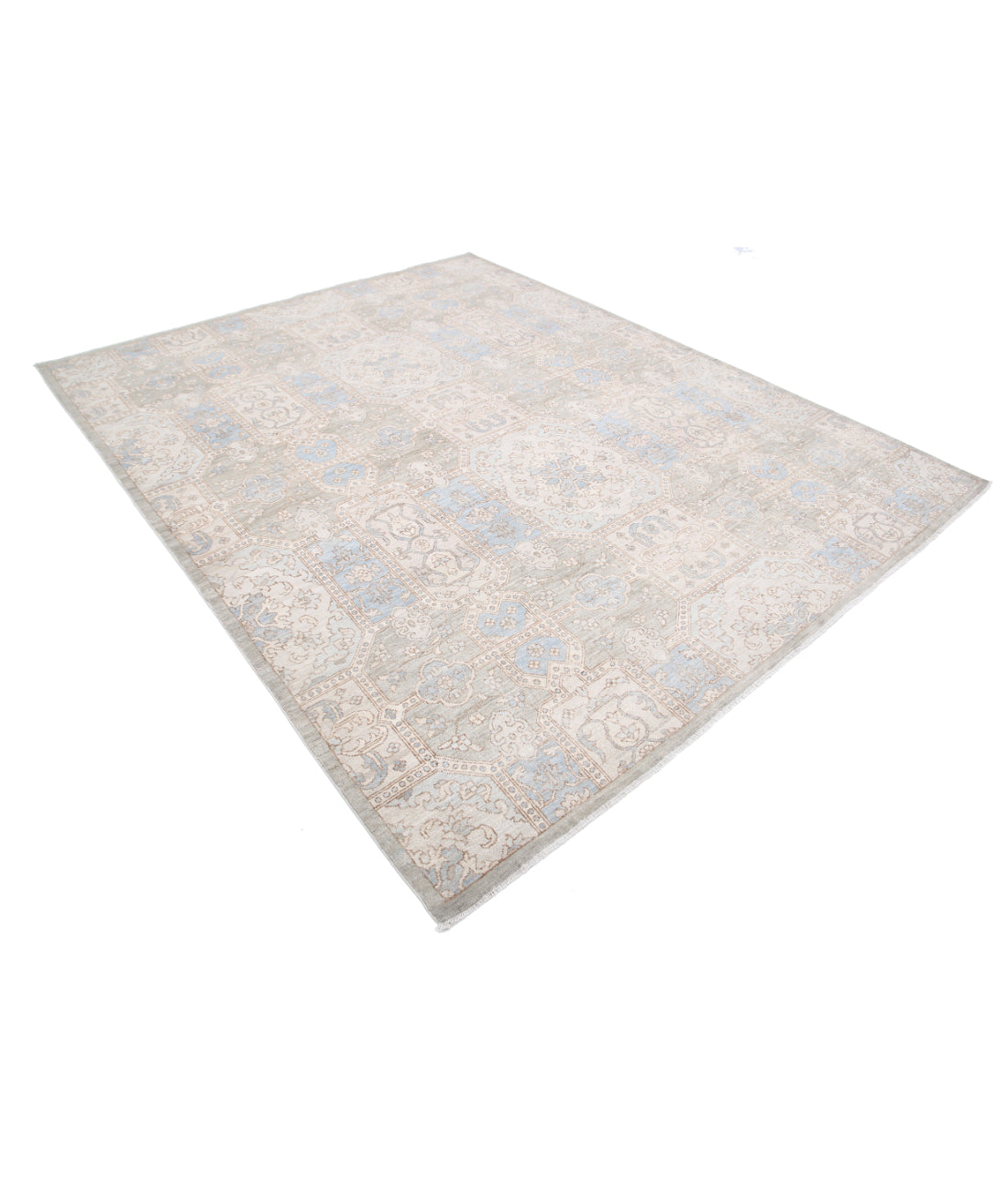 Hand Knotted Serenity Wool Rug - 7'8'' x 9'8'' 7'8'' x 9'8'' (230 X 290) / Green / N/A