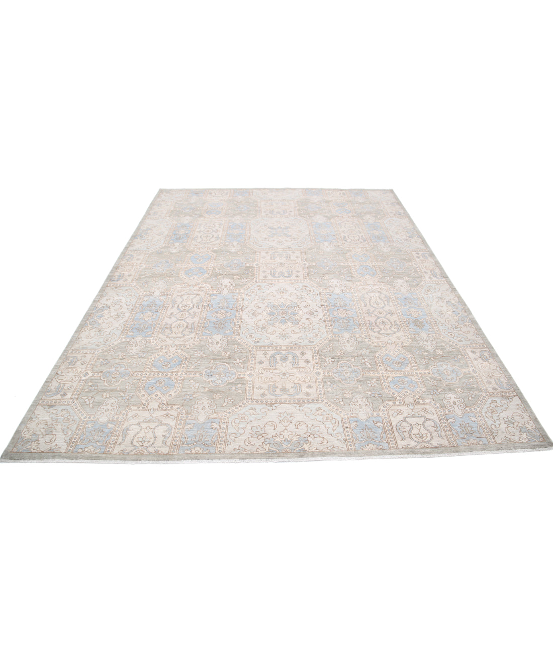 Hand Knotted Serenity Wool Rug - 7'8'' x 9'8'' 7'8'' x 9'8'' (230 X 290) / Green / N/A
