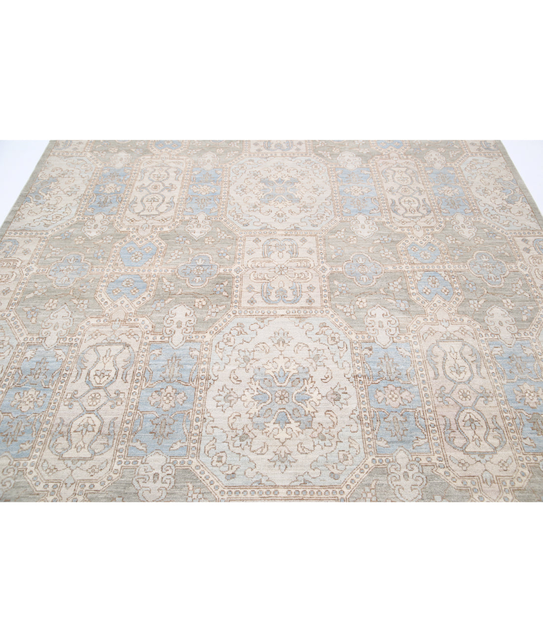 Hand Knotted Serenity Wool Rug - 7'8'' x 9'8'' 7'8'' x 9'8'' (230 X 290) / Green / N/A