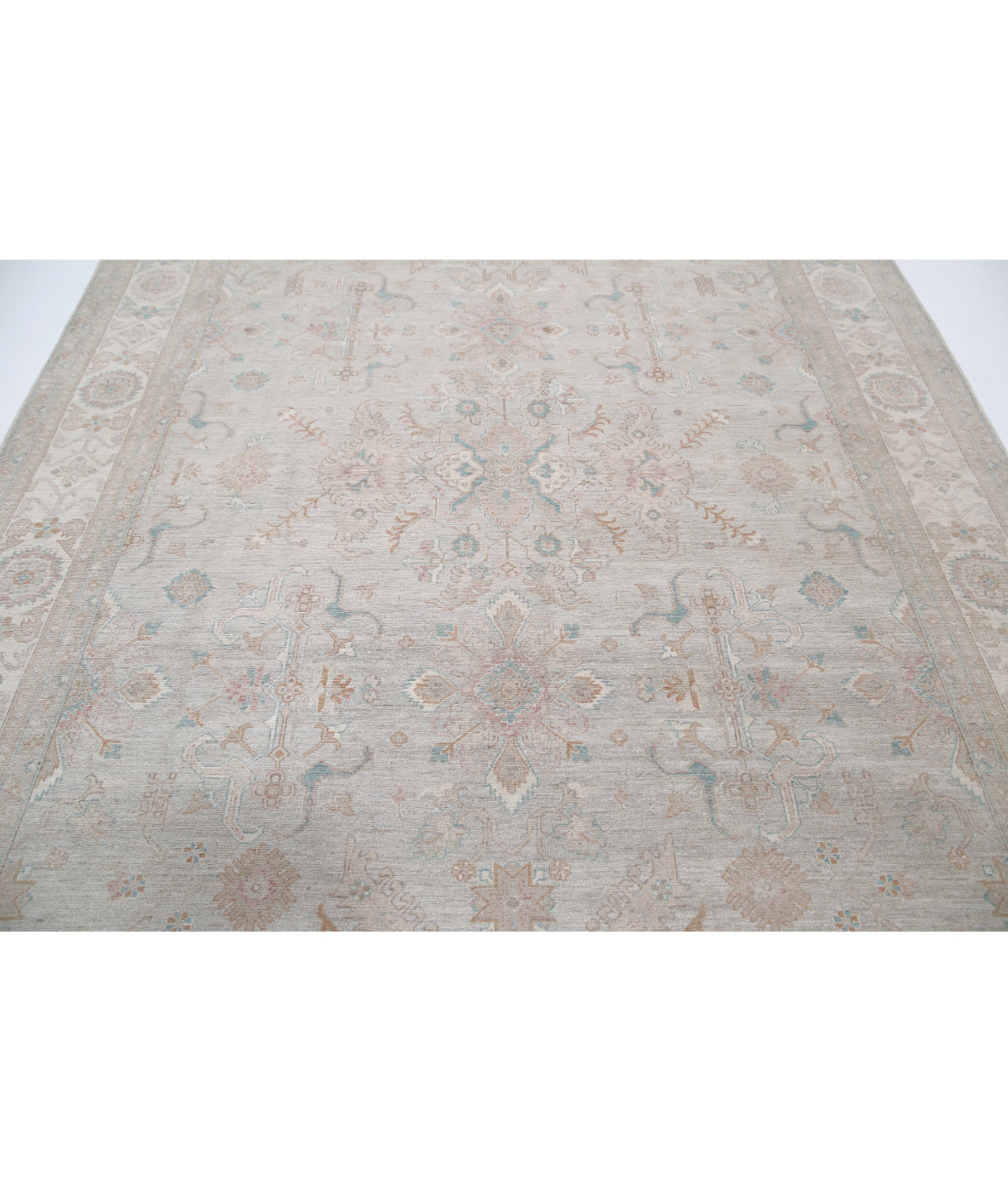 Hand Knotted Serenity Wool Rug - 8'0'' x 9'6'' 8'0'' x 9'6'' (240 X 285) / Grey / Ivory