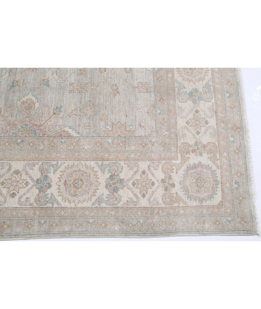 Hand Knotted Serenity Wool Rug - 8'0'' x 9'6'' 8'0'' x 9'6'' (240 X 285) / Grey / Ivory