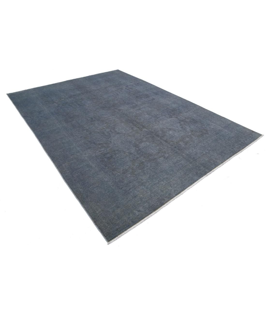 Hand Knotted Overdye Wool Rug - 7'4'' x 10'2'' 7'4'' x 10'2'' (220 X 305) / Grey / Grey