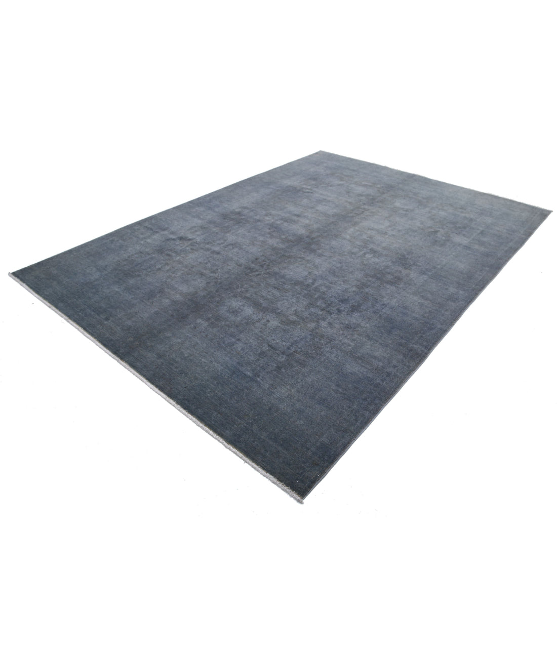 Hand Knotted Overdye Wool Rug - 7'4'' x 10'2'' 7'4'' x 10'2'' (220 X 305) / Grey / Grey