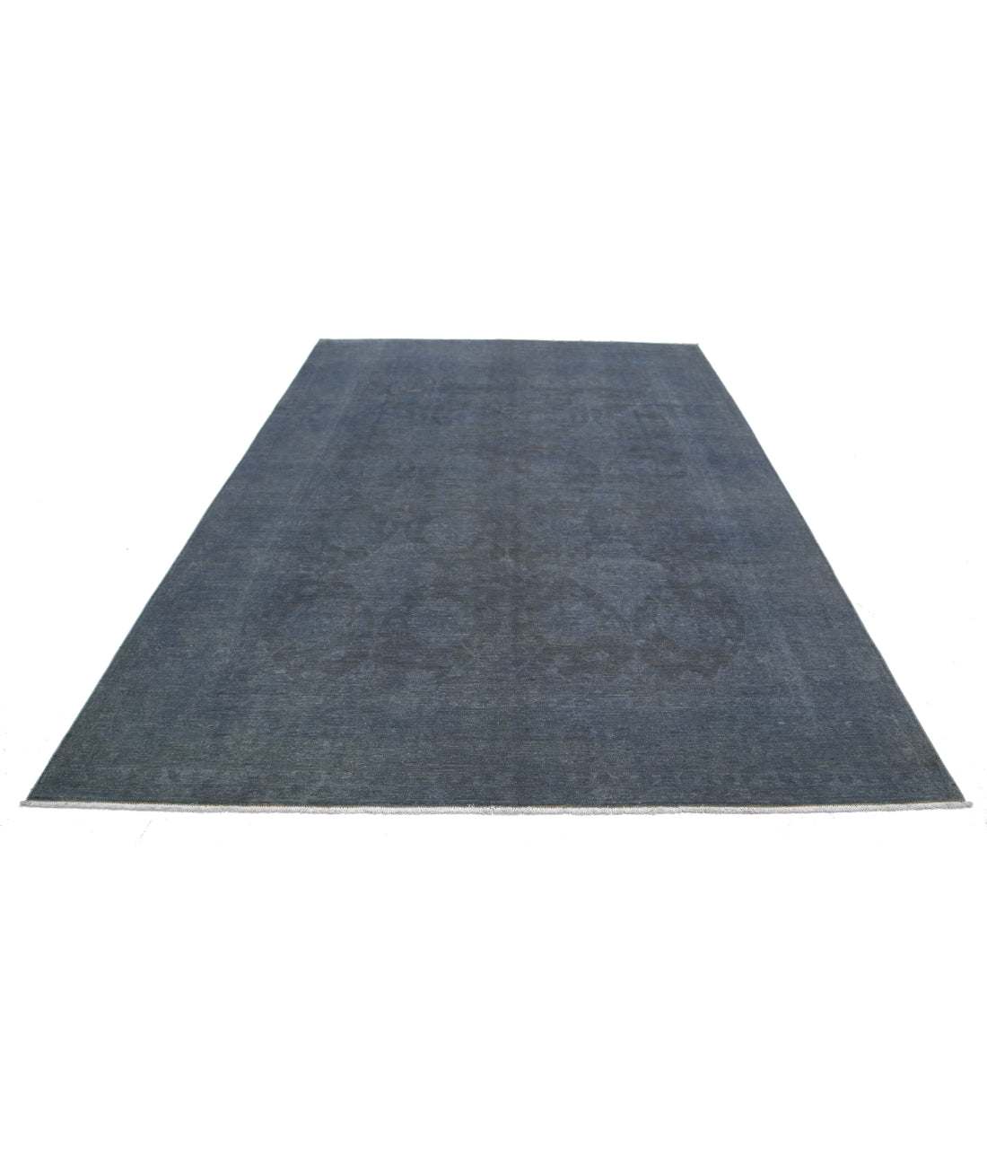 Hand Knotted Overdye Wool Rug - 7'4'' x 10'2'' 7'4'' x 10'2'' (220 X 305) / Grey / Grey