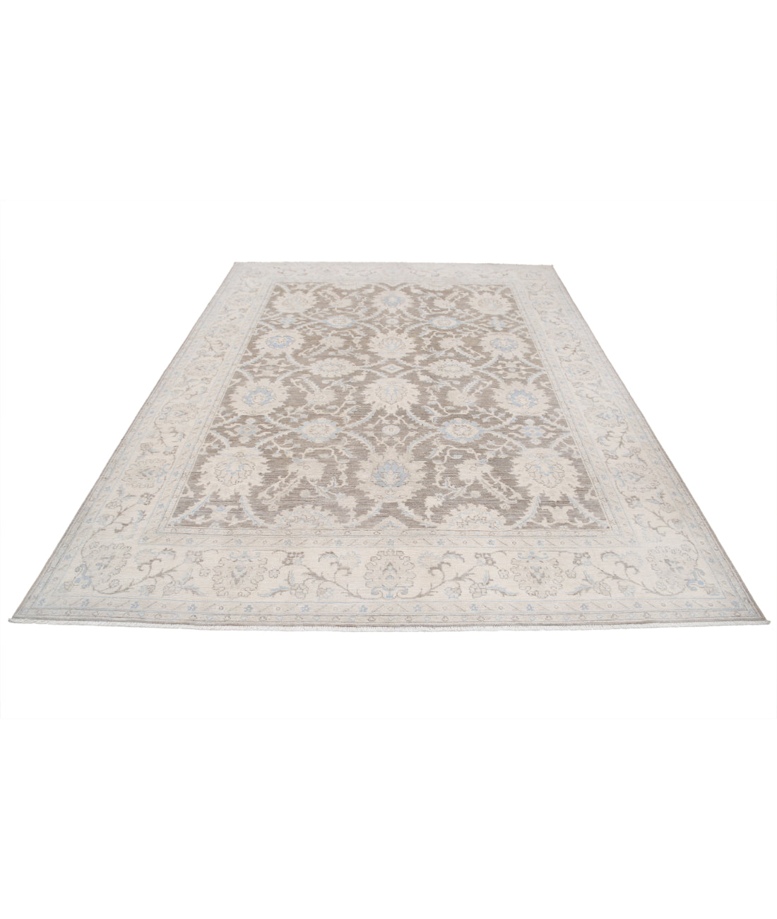 Hand Knotted Serenity Wool Rug - 7'7'' x 9'9'' 7'7'' x 9'9'' (228 X 293) / Brown / Ivory