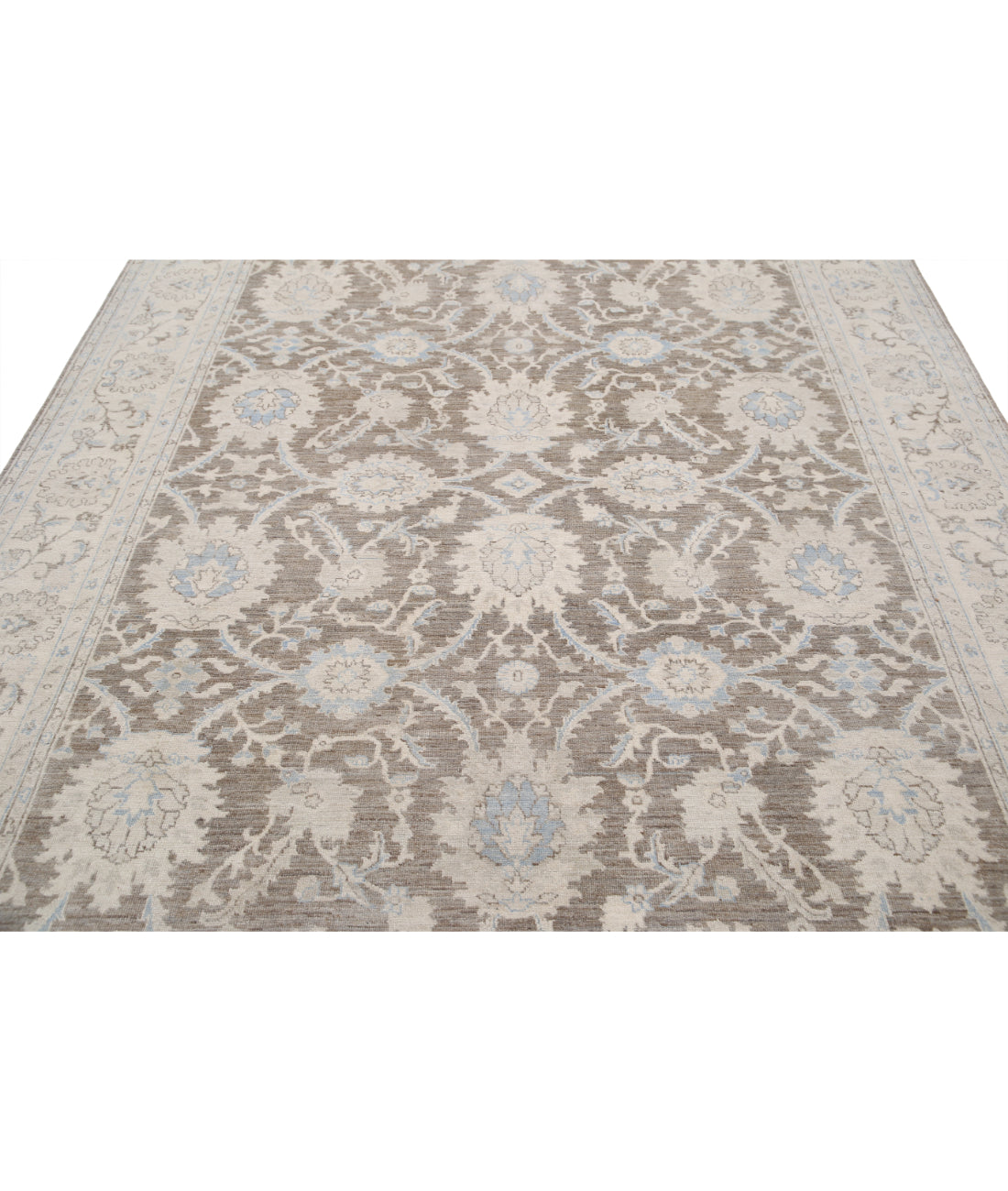 Hand Knotted Serenity Wool Rug - 7'7'' x 9'9'' 7'7'' x 9'9'' (228 X 293) / Brown / Ivory