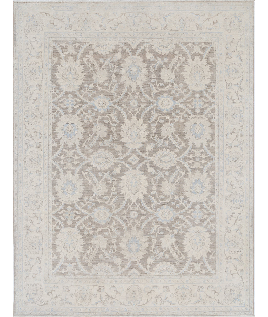 Hand Knotted Serenity Wool Rug - 7'7'' x 9'9'' 7'7'' x 9'9'' (228 X 293) / Brown / Ivory