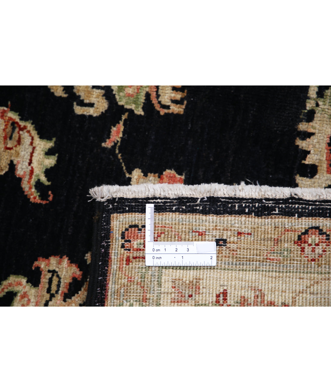 Hand Knotted Ziegler Farhan Wool Rug - 5'0'' x 6'9'' 5'0'' x 6'9'' (150 X 203) / Black / Ivory