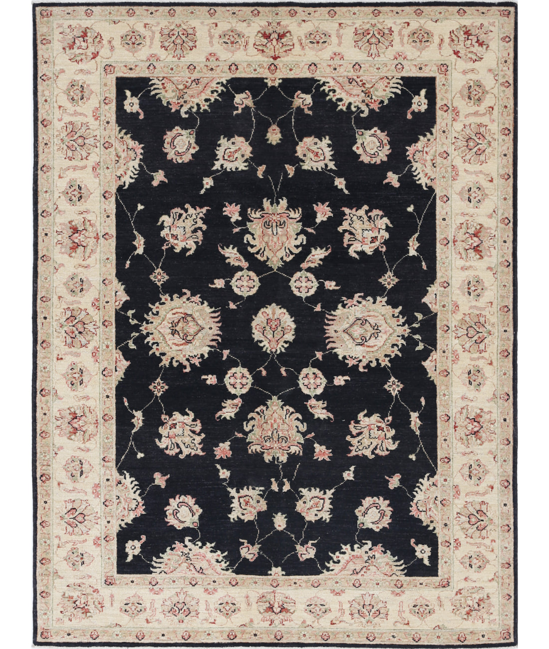 Hand Knotted Ziegler Farhan Wool Rug - 5'0'' x 6'9''
