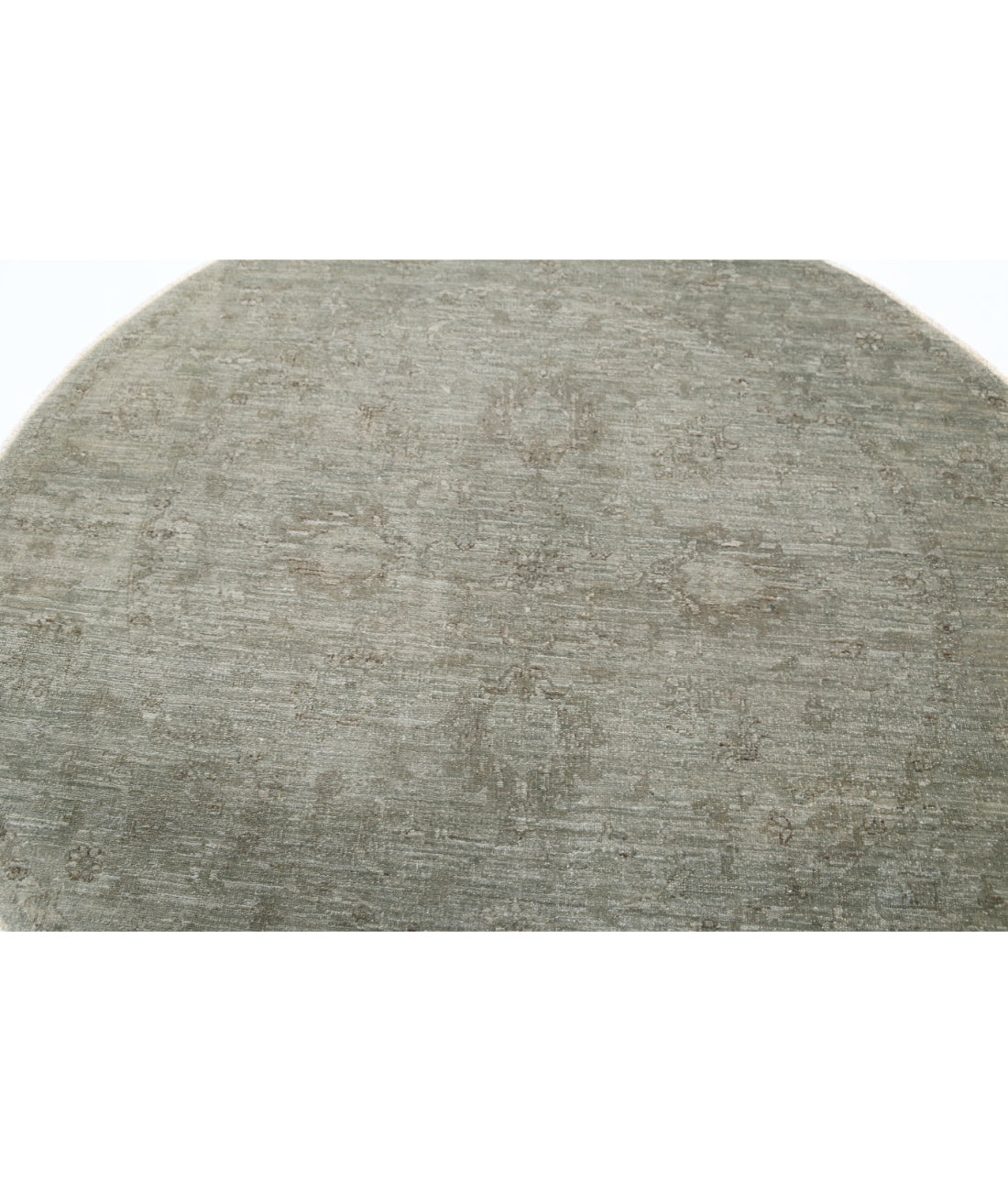 Hand Knotted Overdye Wool Rug - 5'4'' x 5'6'' 5'4'' x 5'6'' (160 X 165) / Grey / Grey