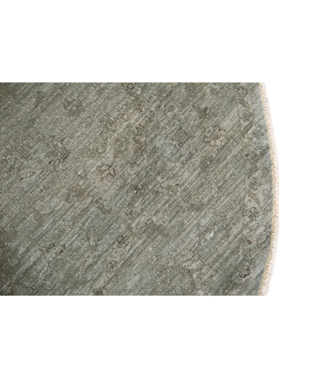 Hand Knotted Overdye Wool Rug - 5'4'' x 5'6'' 5'4'' x 5'6'' (160 X 165) / Grey / Grey