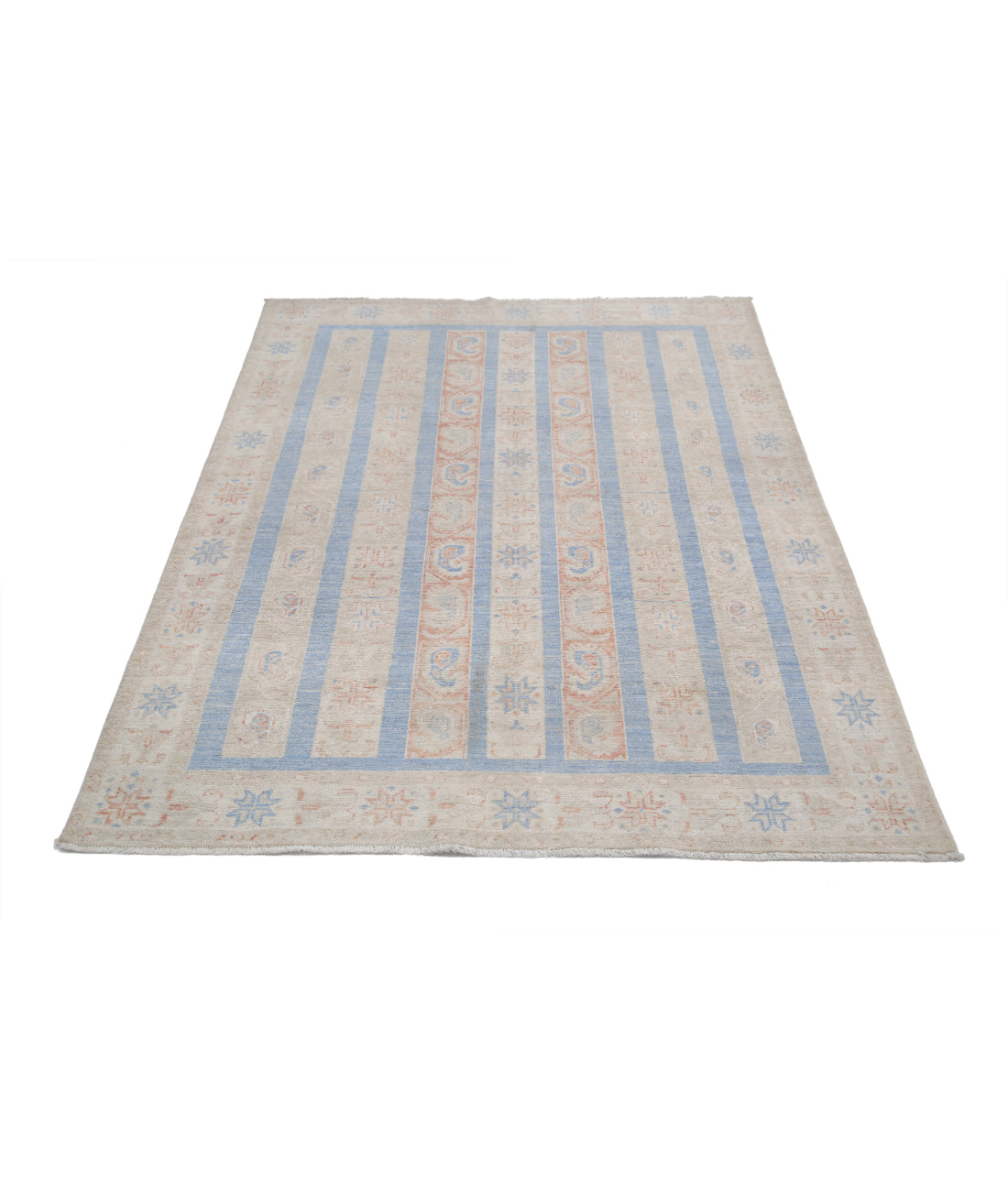 Hand Knotted Shaal Wool Rug - 4'9'' x 6'0'' 4'9'' x 6'0'' (143 X 180) / Multi / Multi
