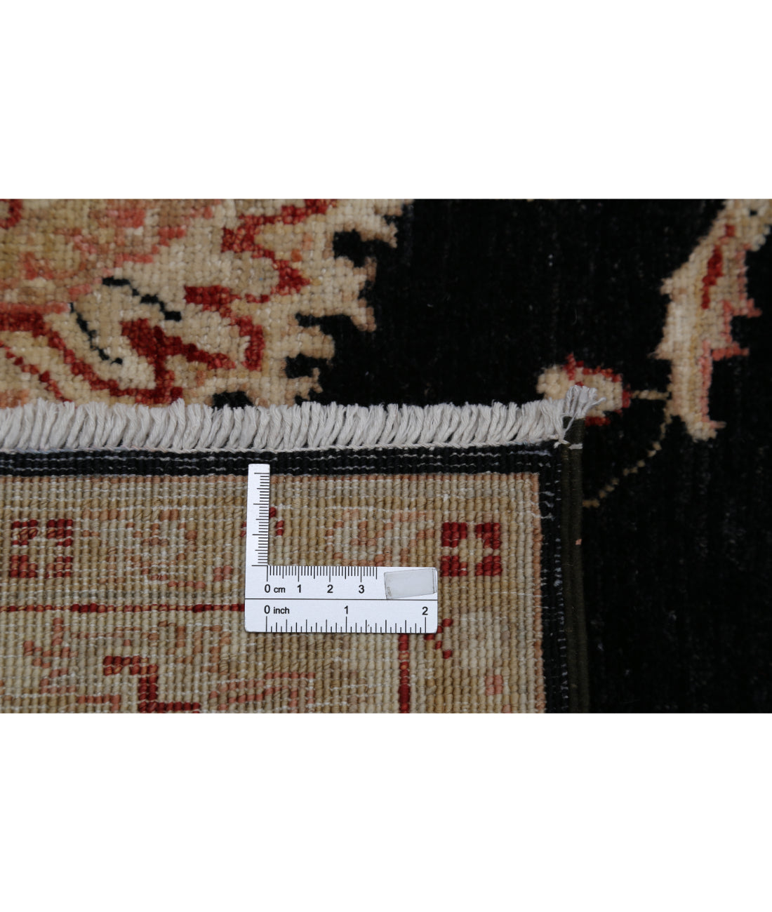 Hand Knotted Ziegler Farhan Wool Rug - 4'11'' x 6'3'' 4'11'' x 6'3'' (148 X 188) / Black / Ivory