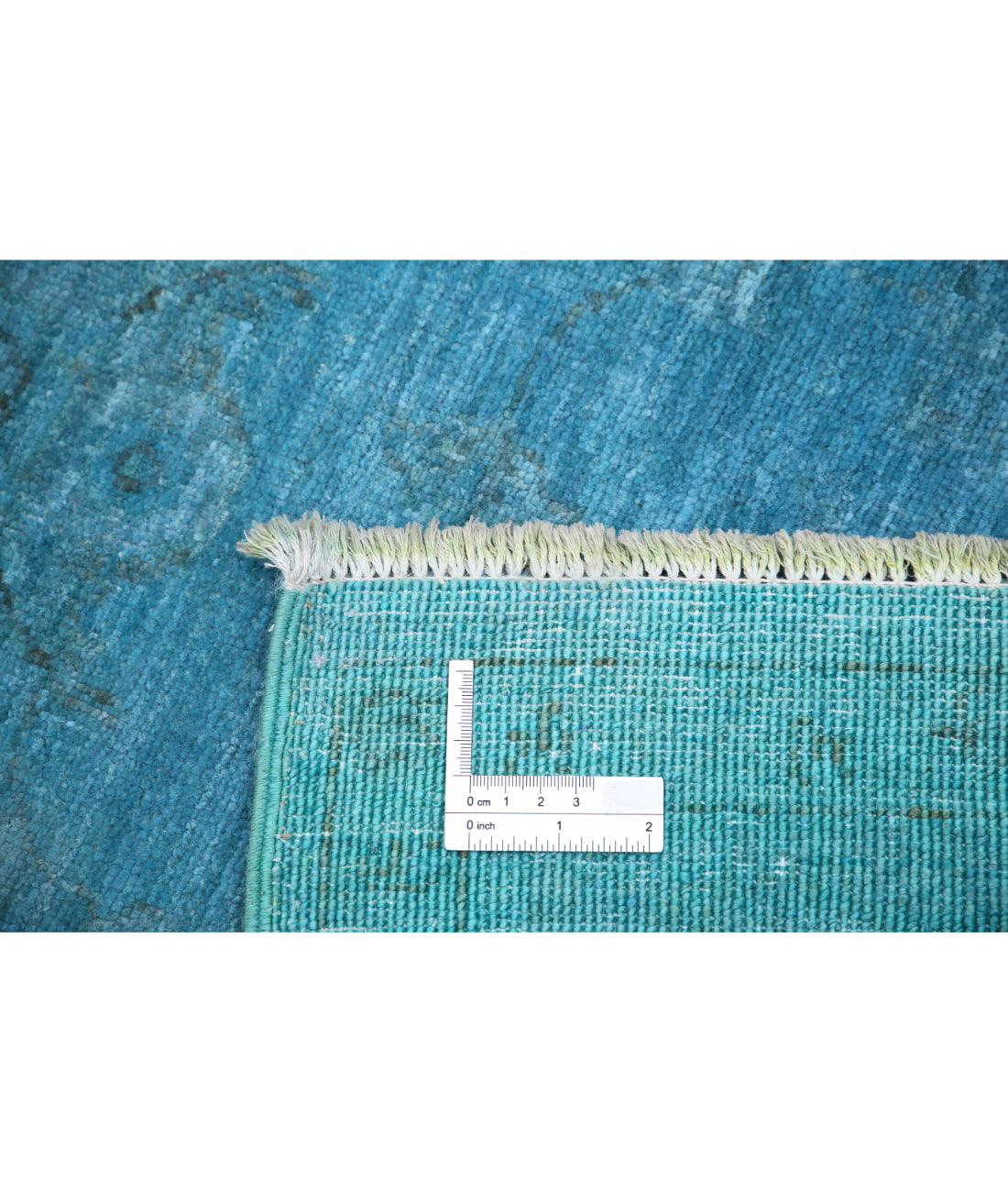 Hand Knotted Overdye Wool Rug - 5'0'' x 5'2'' 5'0'' x 5'2'' (150 X 155) / Blue / Blue