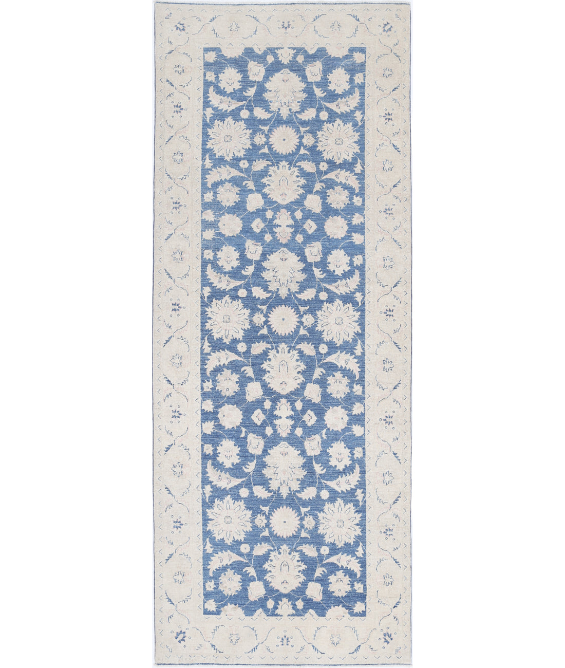 Hand Knotted Serenity Wool Rug - 3&#39;11&#39;&#39; x 10&#39;5&#39;&#39; 3&#39;11&#39;&#39; x 10&#39;5&#39;&#39; (118 X 313) / Blue / Ivory