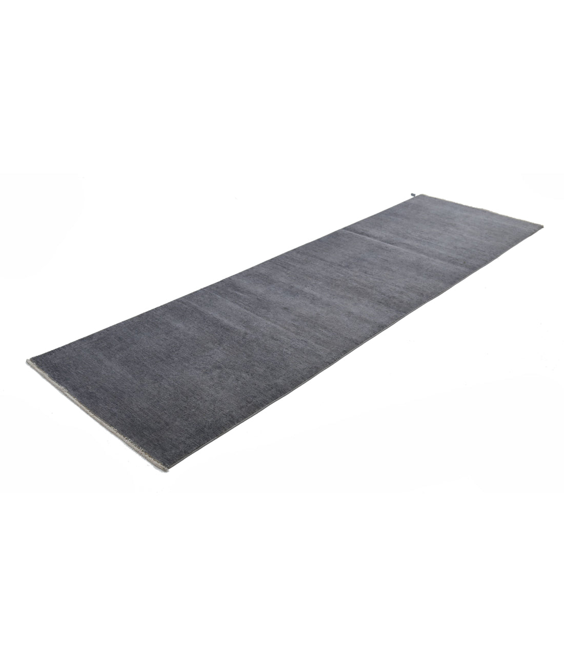 Hand Knotted Overdye Wool Rug - 3'1'' x 10'6'' 3'1'' x 10'6'' (93 X 315) / Grey / Grey