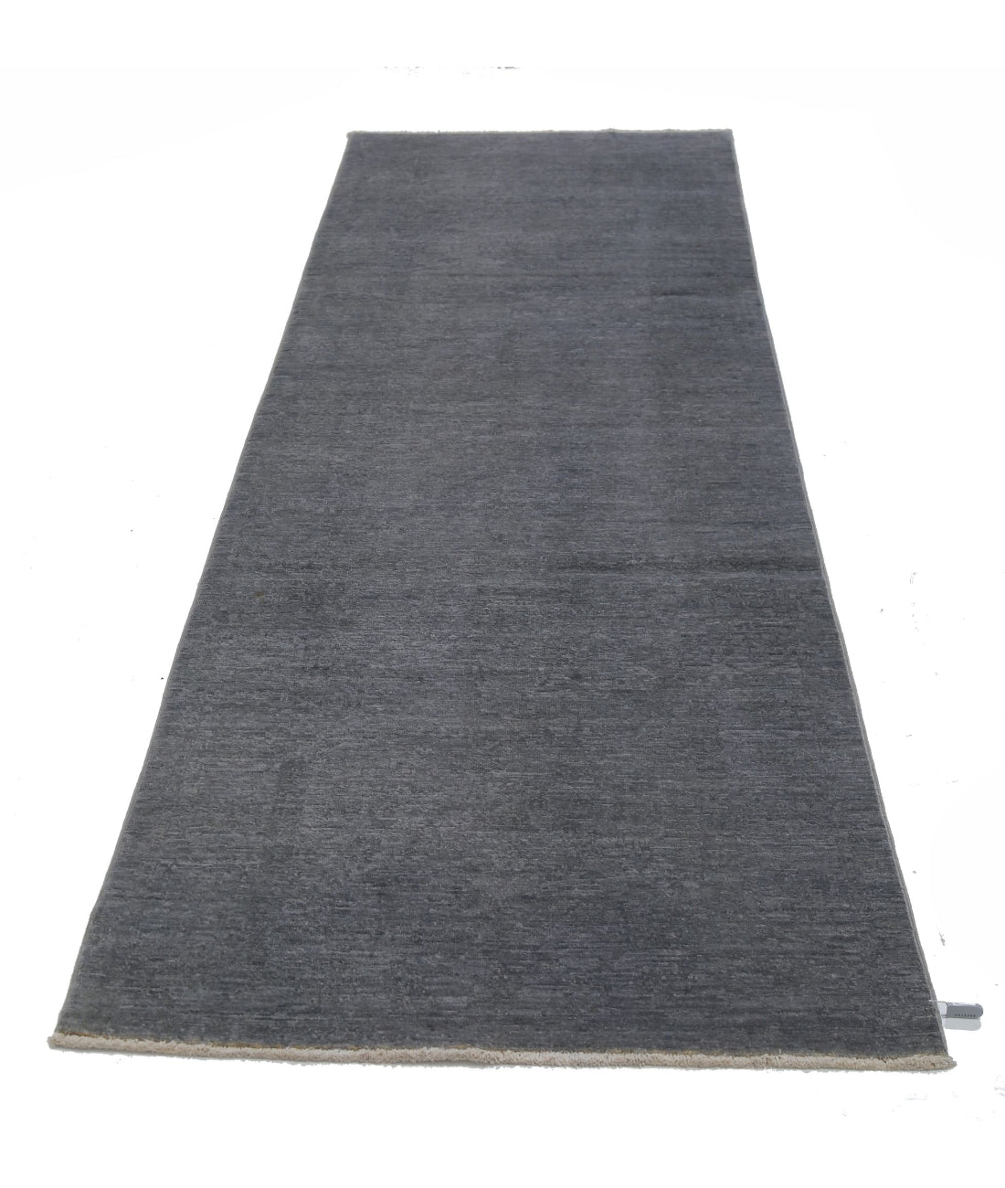 Hand Knotted Overdye Wool Rug - 3'1'' x 10'6'' 3'1'' x 10'6'' (93 X 315) / Grey / Grey