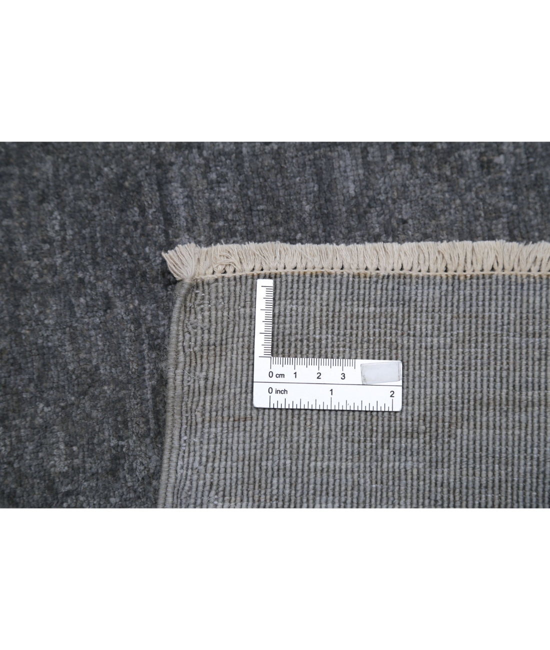 Hand Knotted Overdye Wool Rug - 3'1'' x 10'6'' 3'1'' x 10'6'' (93 X 315) / Grey / Grey