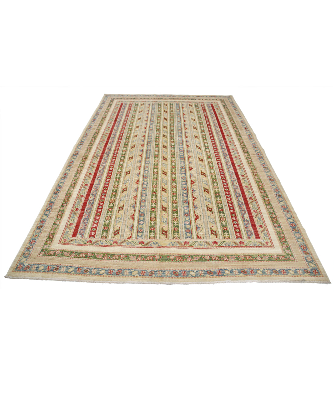 Hand Knotted Shaal Wool Rug - 6'9'' x 9'9'' 6'9'' x 9'9'' (203 X 293) / Multi / Multi