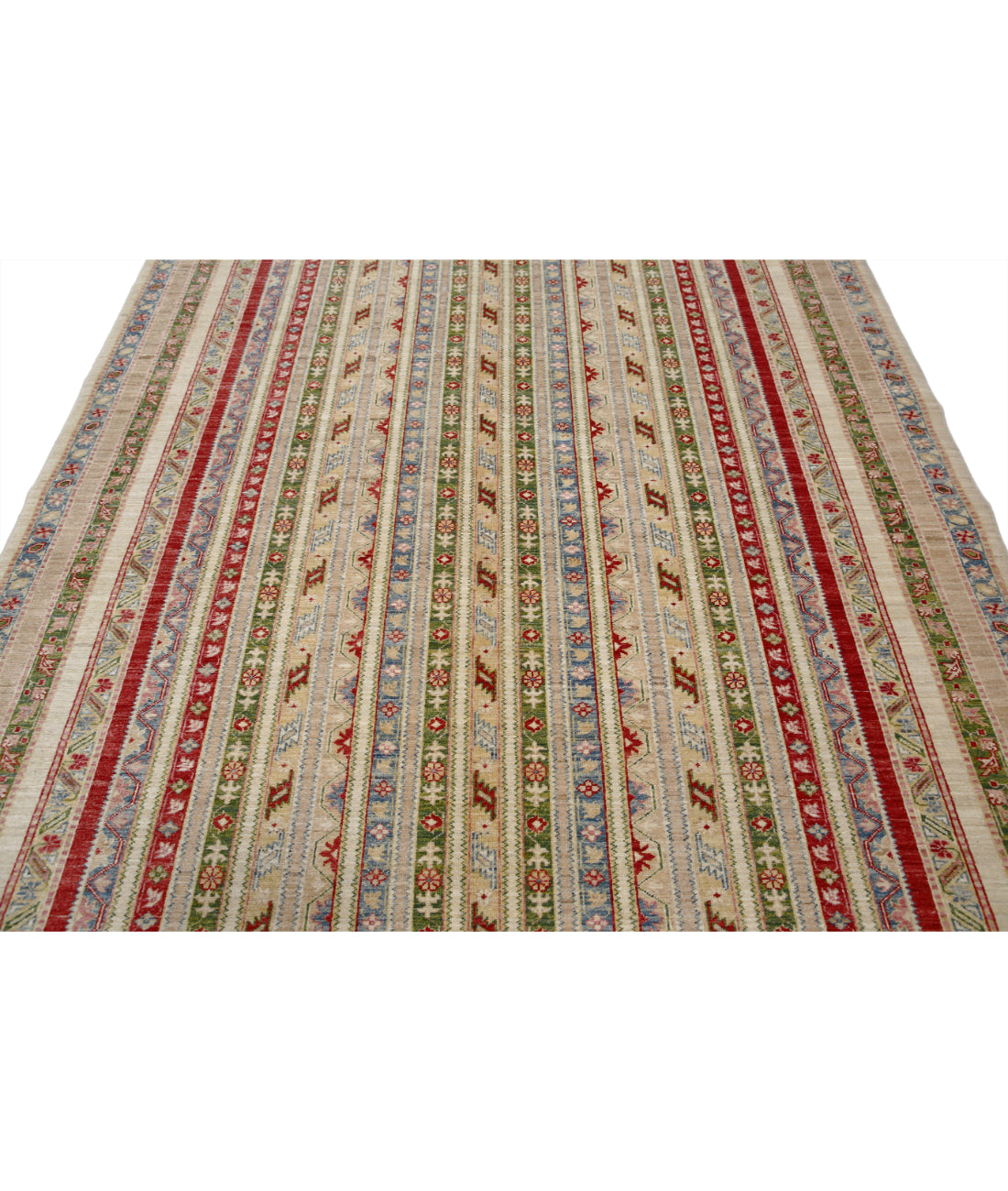 Hand Knotted Shaal Wool Rug - 6'9'' x 9'9'' 6'9'' x 9'9'' (203 X 293) / Multi / Multi