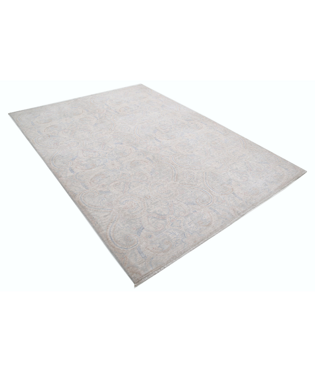 Hand Knotted Artemix Wool Rug - 6'1'' x 8'4'' 6'1'' x 8'4'' (183 X 250) / Grey / Blue