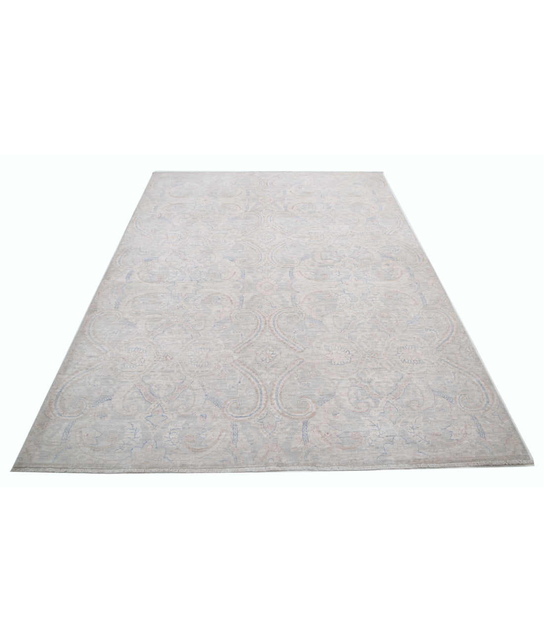 Hand Knotted Artemix Wool Rug - 6'1'' x 8'4'' 6'1'' x 8'4'' (183 X 250) / Grey / Blue