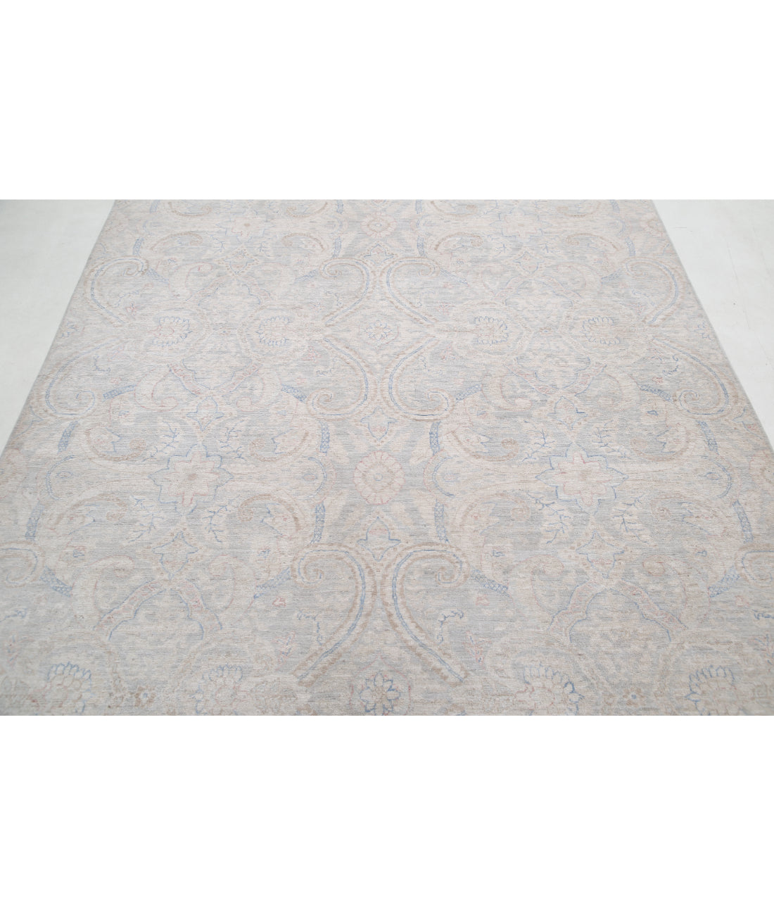 Hand Knotted Artemix Wool Rug - 6'1'' x 8'4'' 6'1'' x 8'4'' (183 X 250) / Grey / Blue