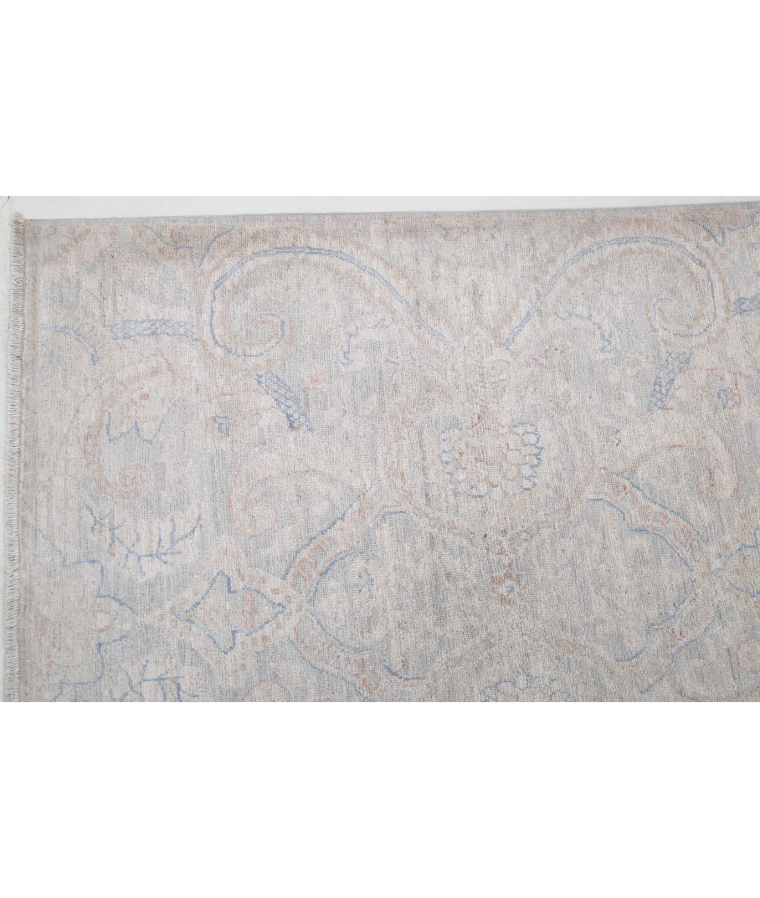 Hand Knotted Artemix Wool Rug - 6'1'' x 8'4'' 6'1'' x 8'4'' (183 X 250) / Grey / Blue