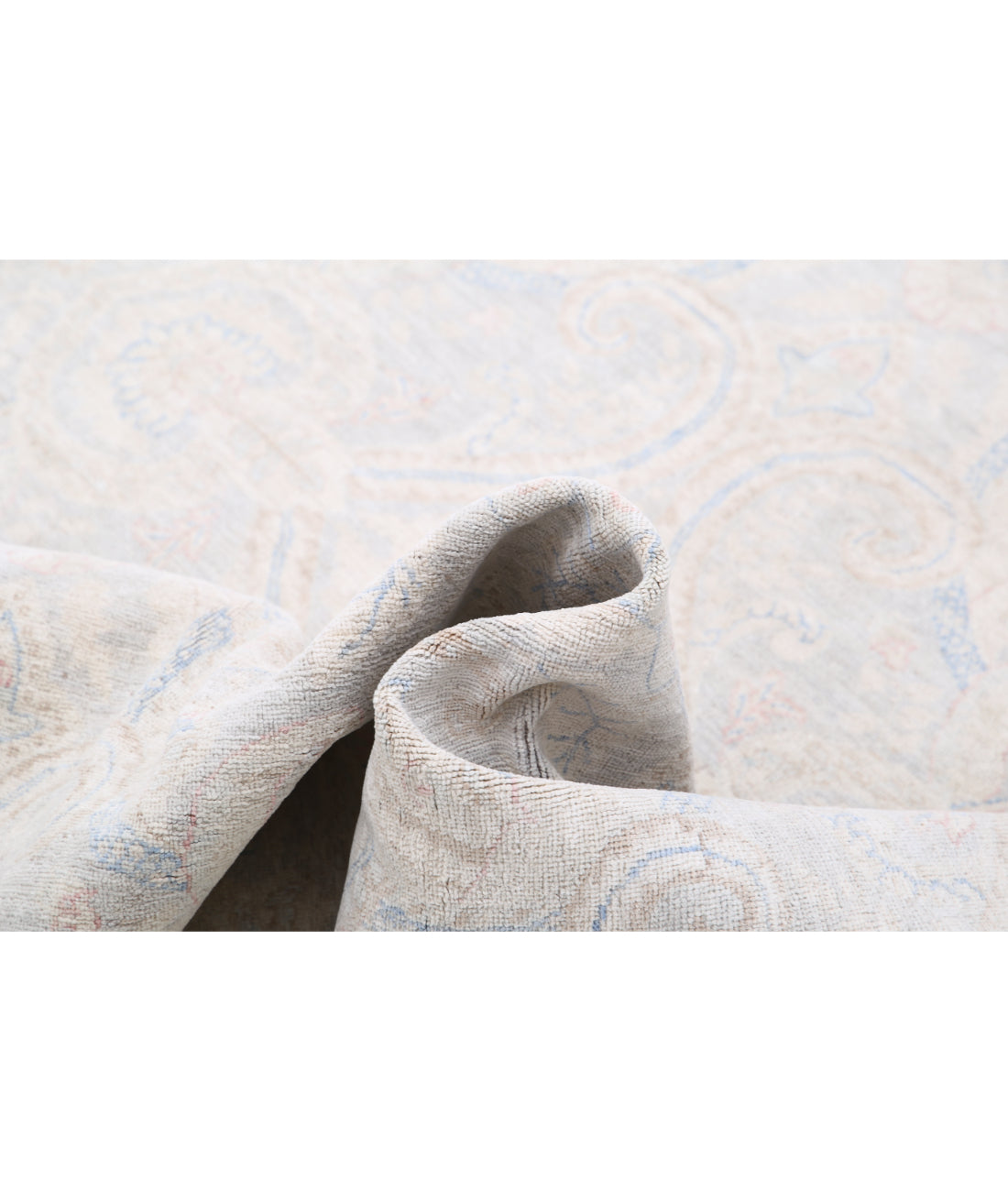 Hand Knotted Artemix Wool Rug - 6'1'' x 8'4'' 6'1'' x 8'4'' (183 X 250) / Grey / Blue