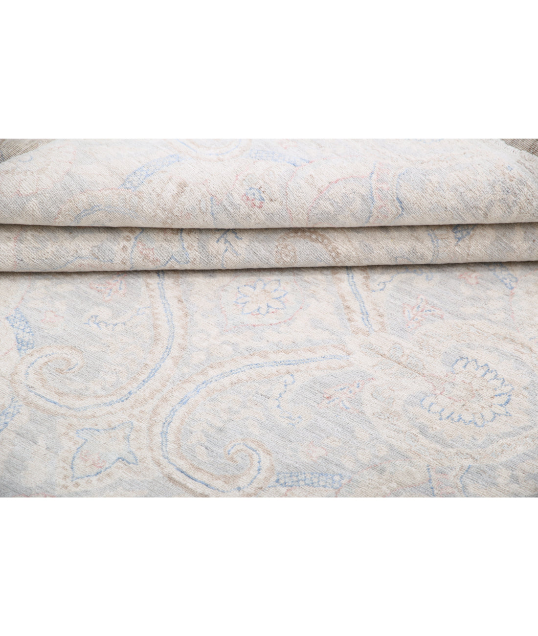 Hand Knotted Artemix Wool Rug - 6'1'' x 8'4'' 6'1'' x 8'4'' (183 X 250) / Grey / Blue