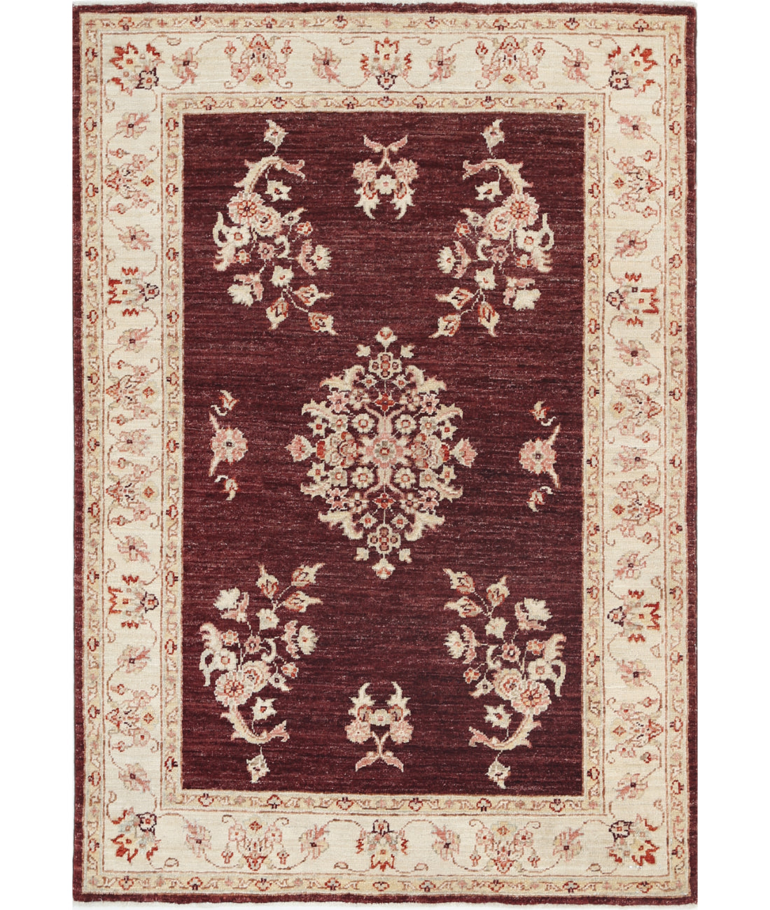 Hand Knotted Ziegler Farhan Wool Rug - 3'5'' x 4'11''