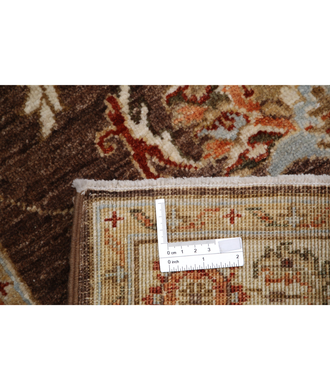 Hand Knotted Ziegler Farhan Wool Rug - 2'10'' x 4'9'' 2'10'' x 4'9'' (85 X 143) / Brown / Ivory