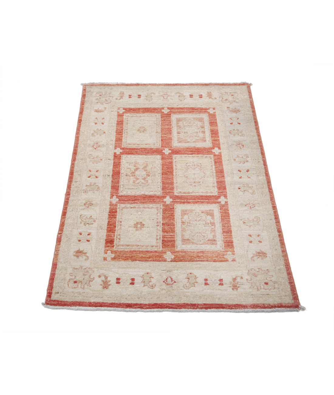Hand Knotted Bakhtiari Wool Rug - 2'8'' x 3'10'' 2'8'' x 3'10'' (80 X 115) / Red / Ivory