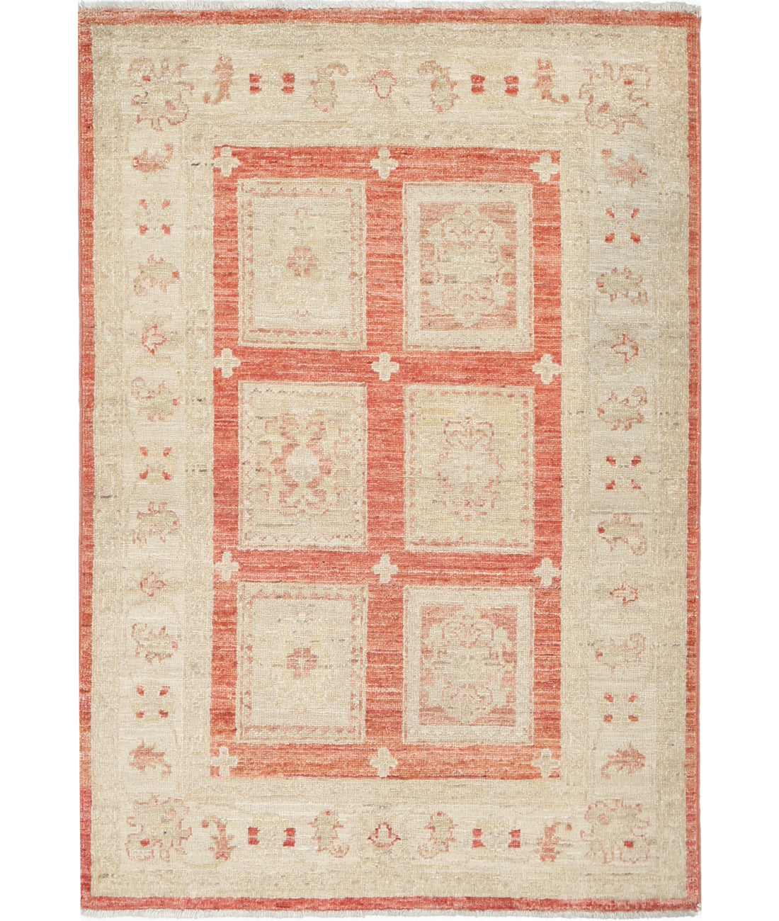 Hand Knotted Bakhtiari Wool Rug - 2&#39;8&#39;&#39; x 3&#39;10&#39;&#39; 2&#39;8&#39;&#39; x 3&#39;10&#39;&#39; (80 X 115) / Red / Ivory