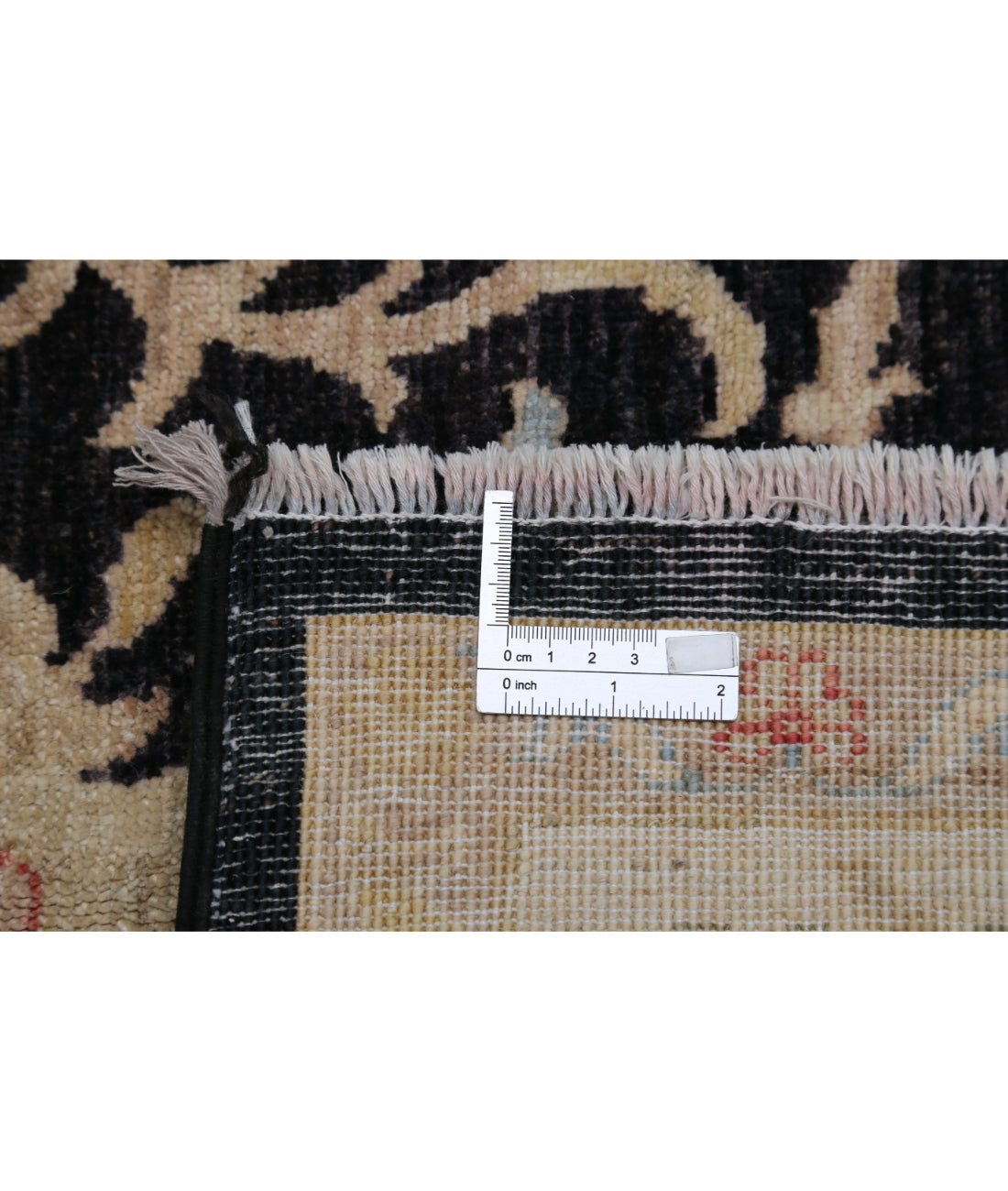 Hand Knotted Ziegler Farhan Wool Rug - 5'6'' x 8'0'' 5'6'' x 8'0'' (165 X 240) / Black / Ivory