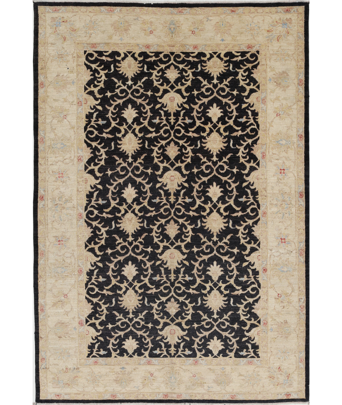 Hand Knotted Ziegler Farhan Wool Rug - 5'6'' x 8'0''