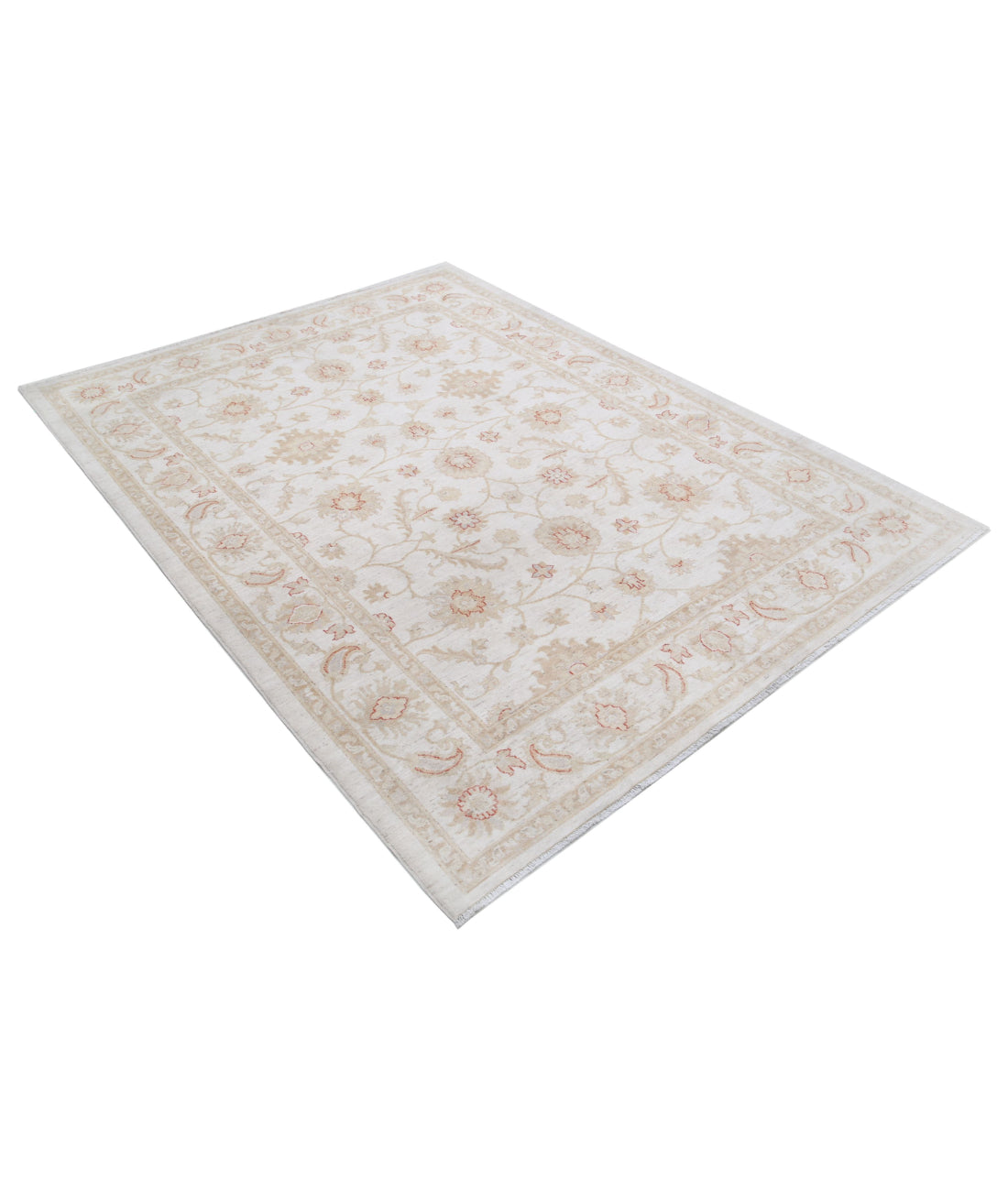 Hand Knotted Serenity Wool Rug - 5'8'' x 7'6'' 5'8'' x 7'6'' (170 X 225) / Ivory / Ivory