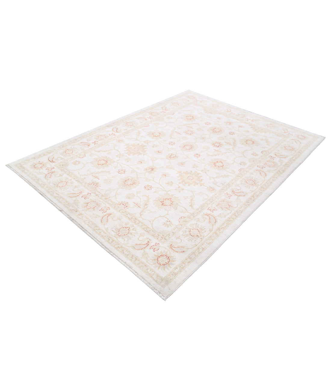 Hand Knotted Serenity Wool Rug - 5'8'' x 7'6'' 5'8'' x 7'6'' (170 X 225) / Ivory / Ivory
