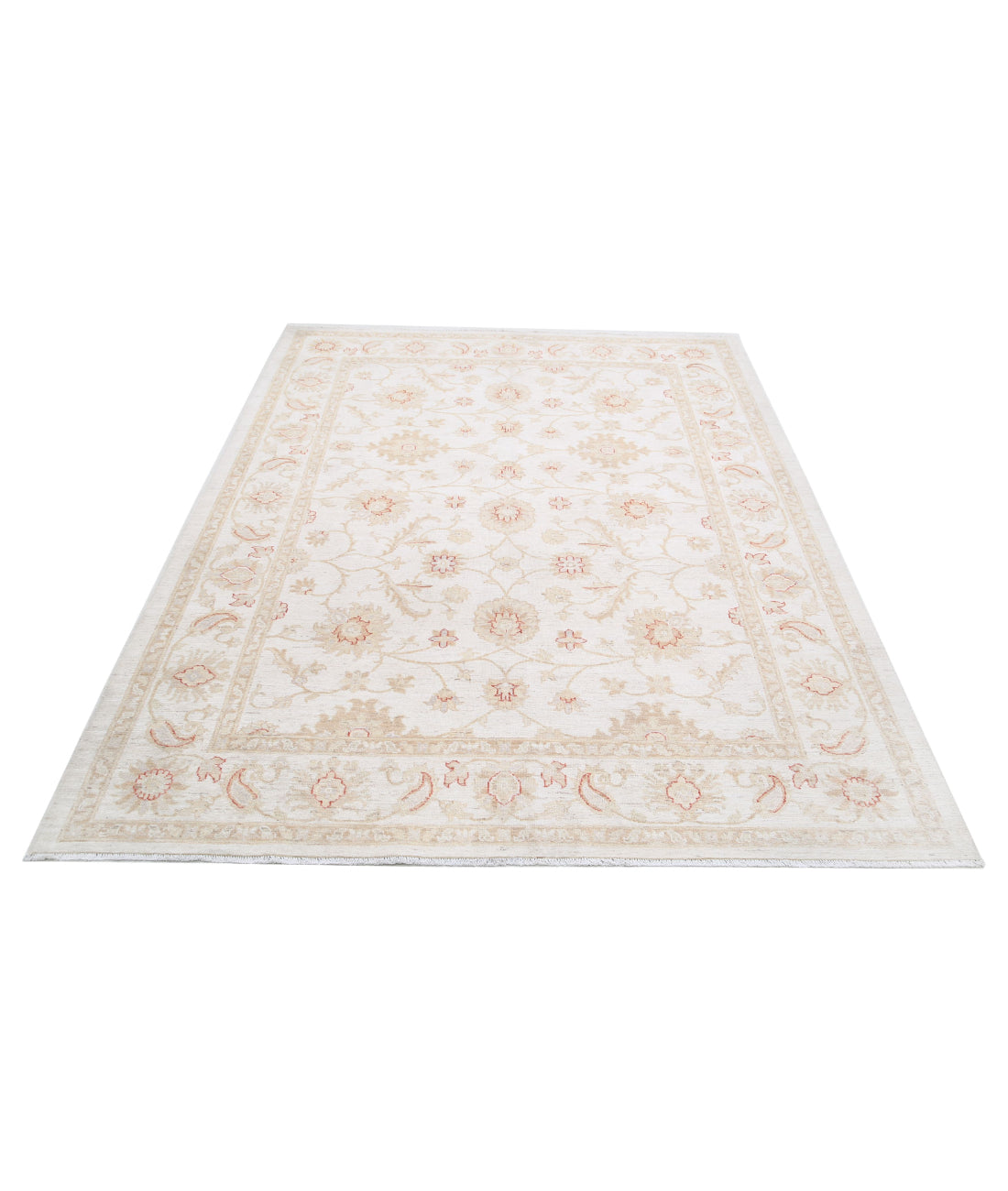 Hand Knotted Serenity Wool Rug - 5'8'' x 7'6'' 5'8'' x 7'6'' (170 X 225) / Ivory / Ivory