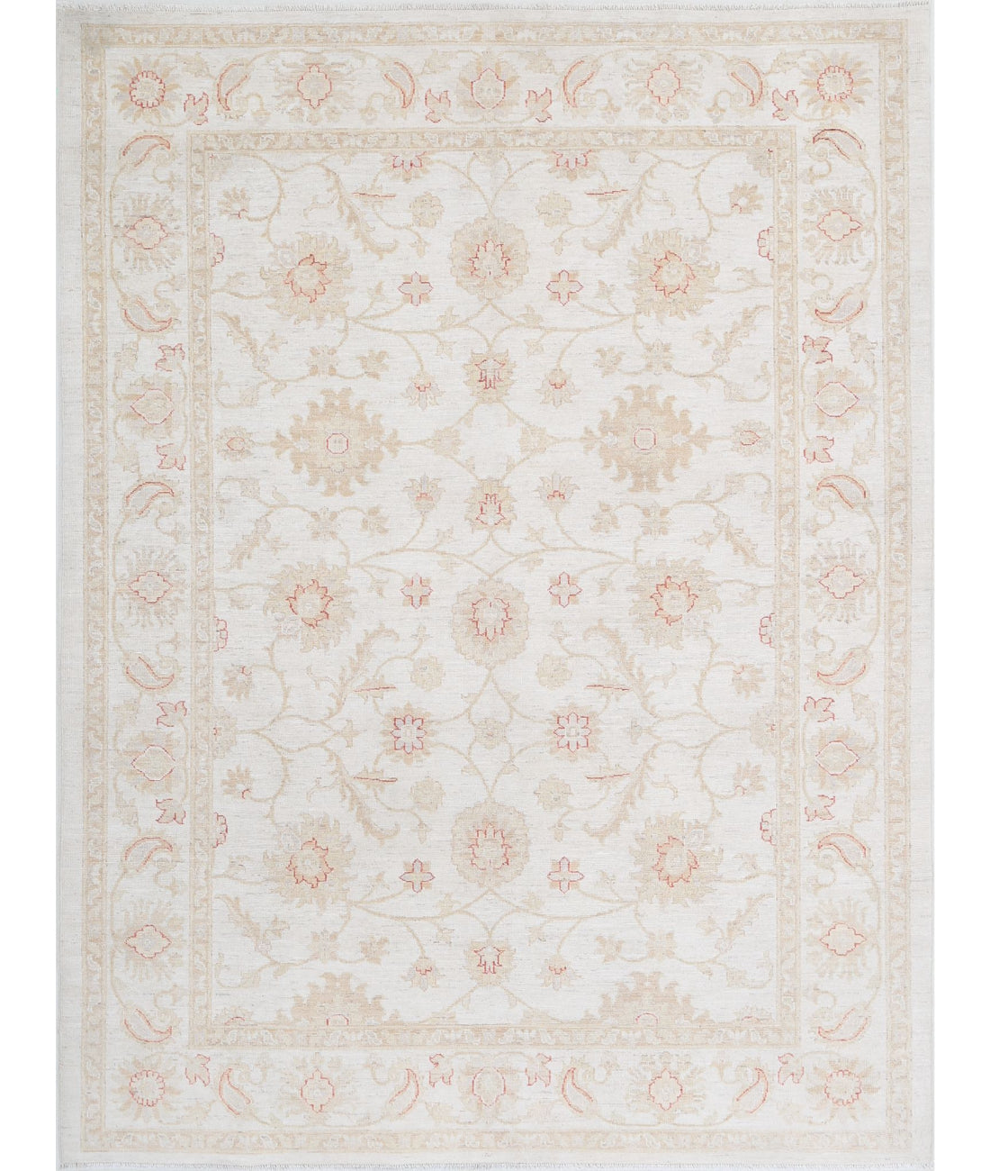 Hand Knotted Serenity Wool Rug - 5'8'' x 7'6'' 5'8'' x 7'6'' (170 X 225) / Ivory / Ivory